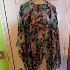 Flower swimsuit cover up